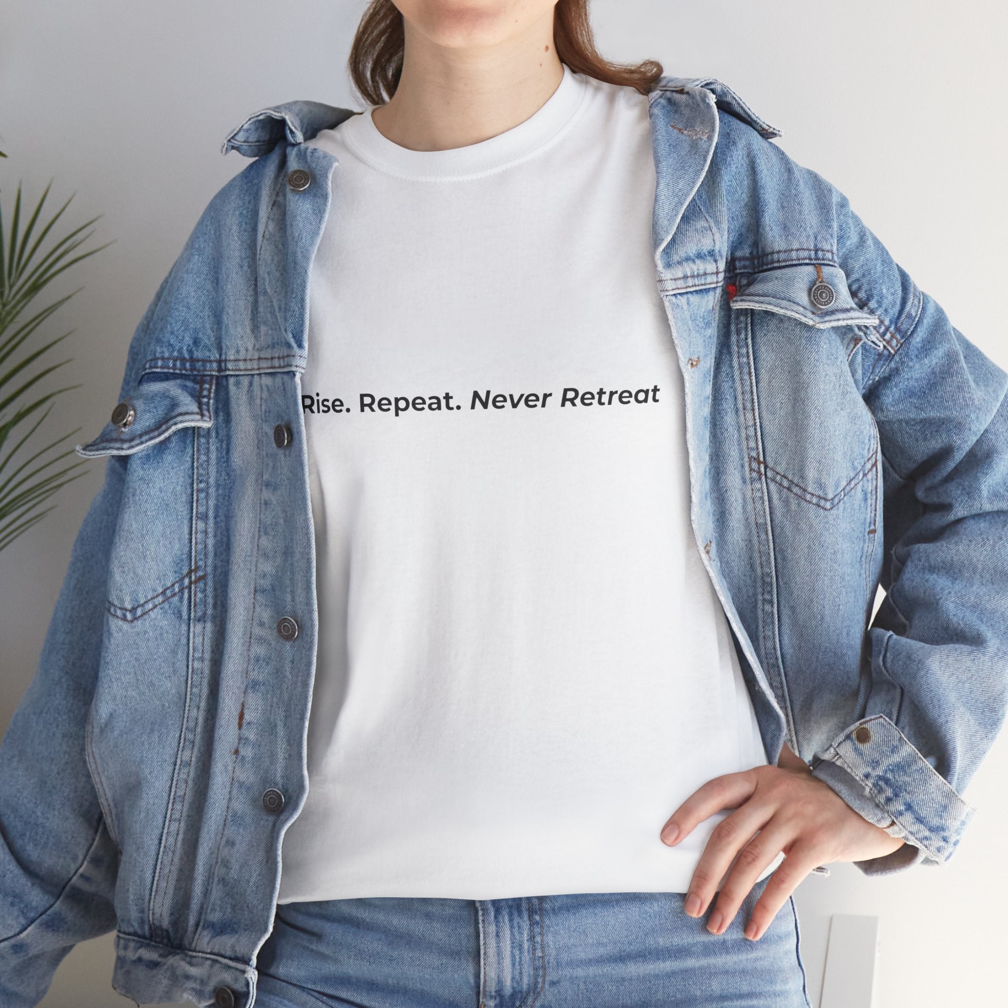 The ABUNDANCE Club AU - MINIMALIST COLLECTION - Rise. Repeat. Never Retreat - Unisex Tee