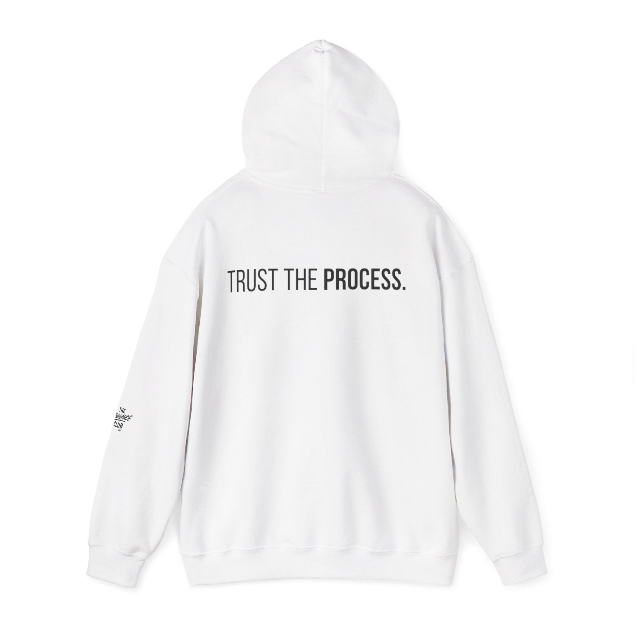 The ABUNDANCE Club AU - GYM VIBES Collection – Snow-  “TRUST THE PROCESS” Unisex Hoodie