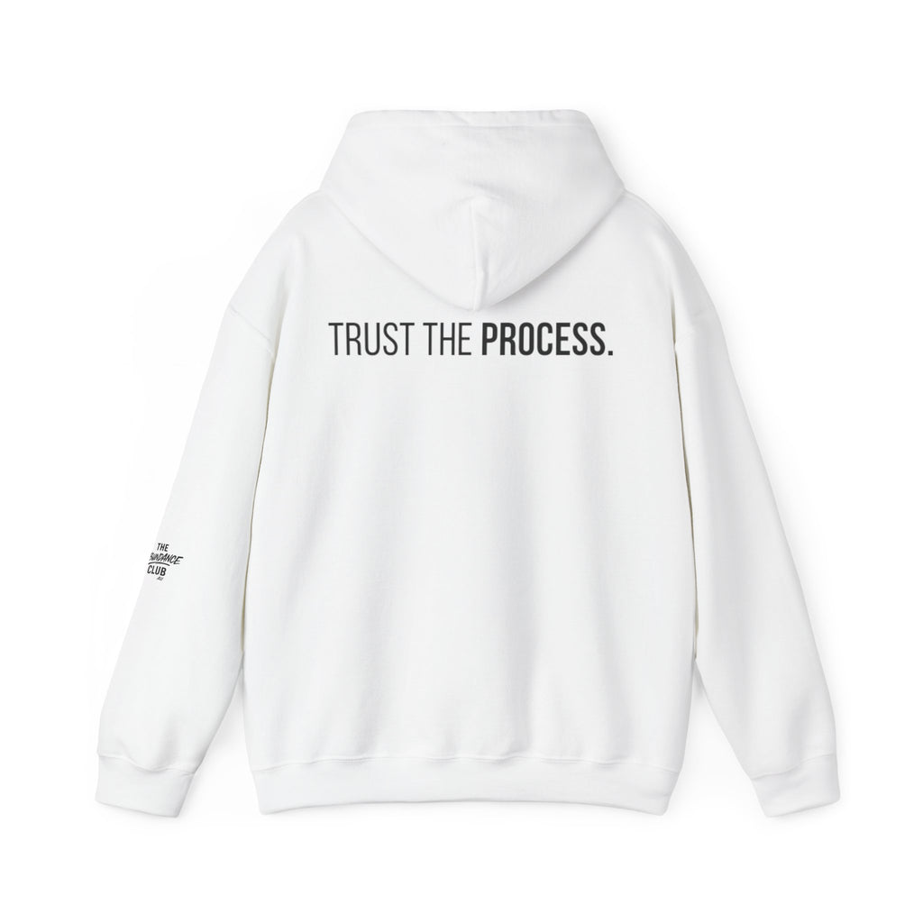 The ABUNDANCE Club AU - GYM VIBES Collection – Snow-  “TRUST THE PROCESS” Unisex Hoodie