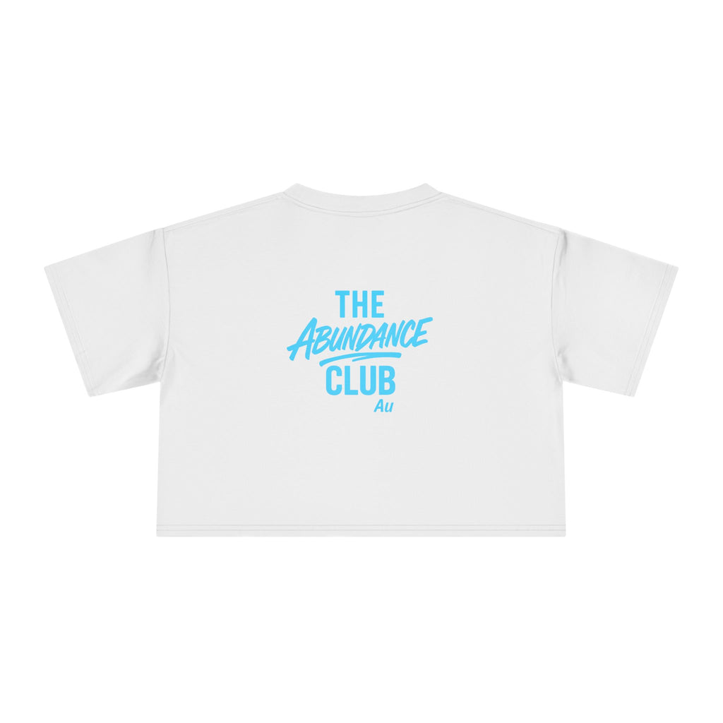 The Abundance Club Au- NEON COLLECTION - Blue Women's Cropped Tee