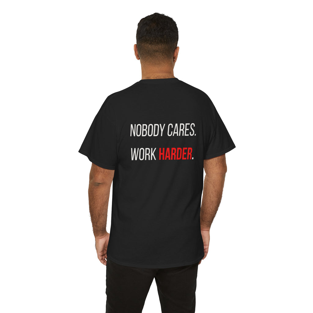 The ABUNDANCE Club AU - GYM VIBES COLLECTION - Obsidian - "NOBODY CARES WORK HARDER" Unisex Tee