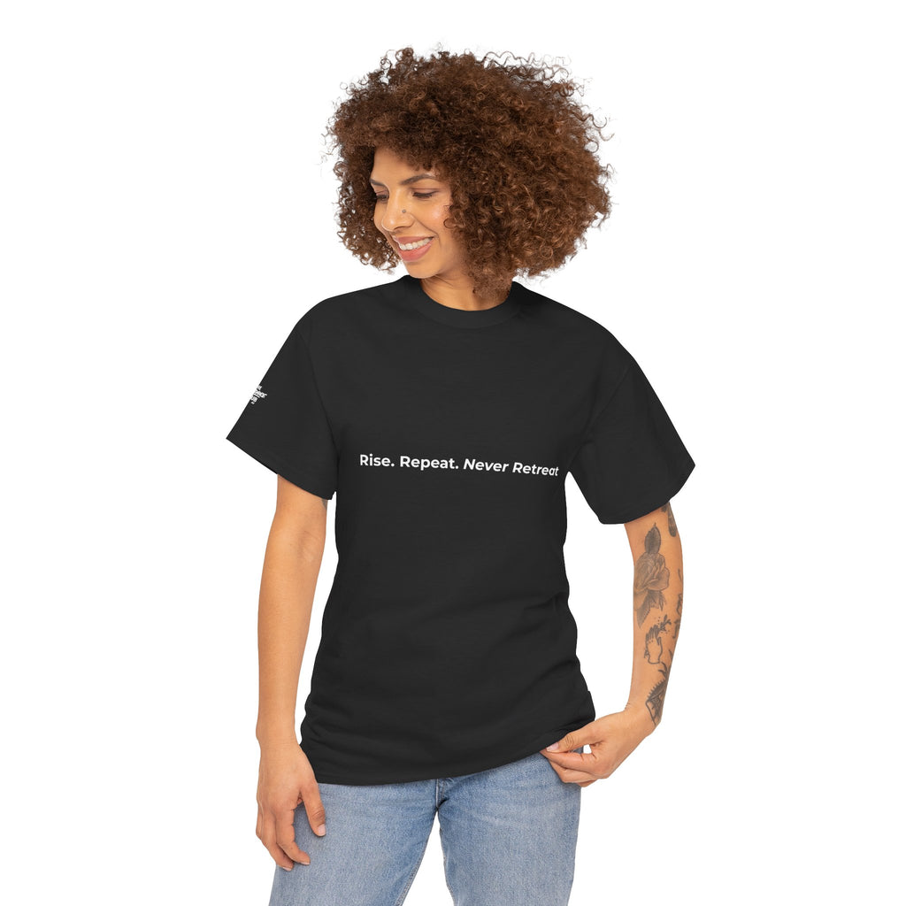 The ABUNDANCE Club AU - MINIMALIST COLLECTION - Rise. Repeat. Never Retreat - Unisex Tee