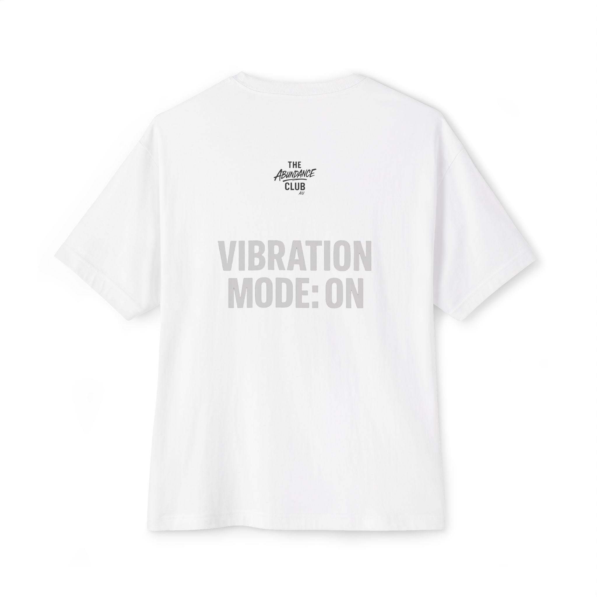 The ABUNDANCE Club AU – GYM VIBES Collection “VIBRATION MODE: ON” Unisex Tee – Rose Quartz Edition